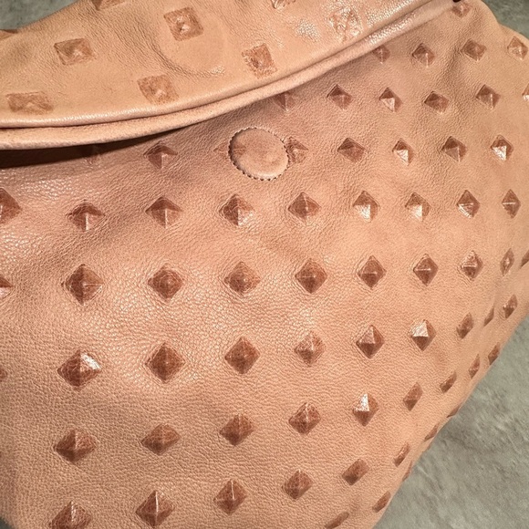 Marie Turnor Pyramid Stud lunch Bag Clutch Rose - Picture 8 of 10